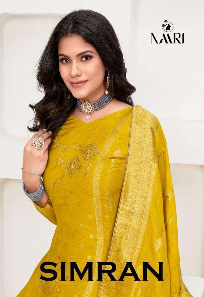 NAARI SIMRAN VISCOSE JACQUARD DESIGNER SUIT