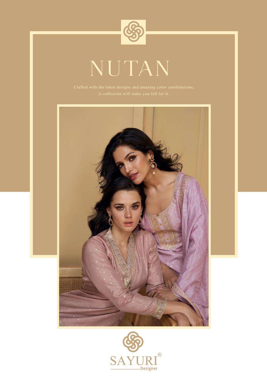 SAYURI DESIGNER NUTAN SILK JACQUARD DESIGNER FESTIVE WEAR SUIT