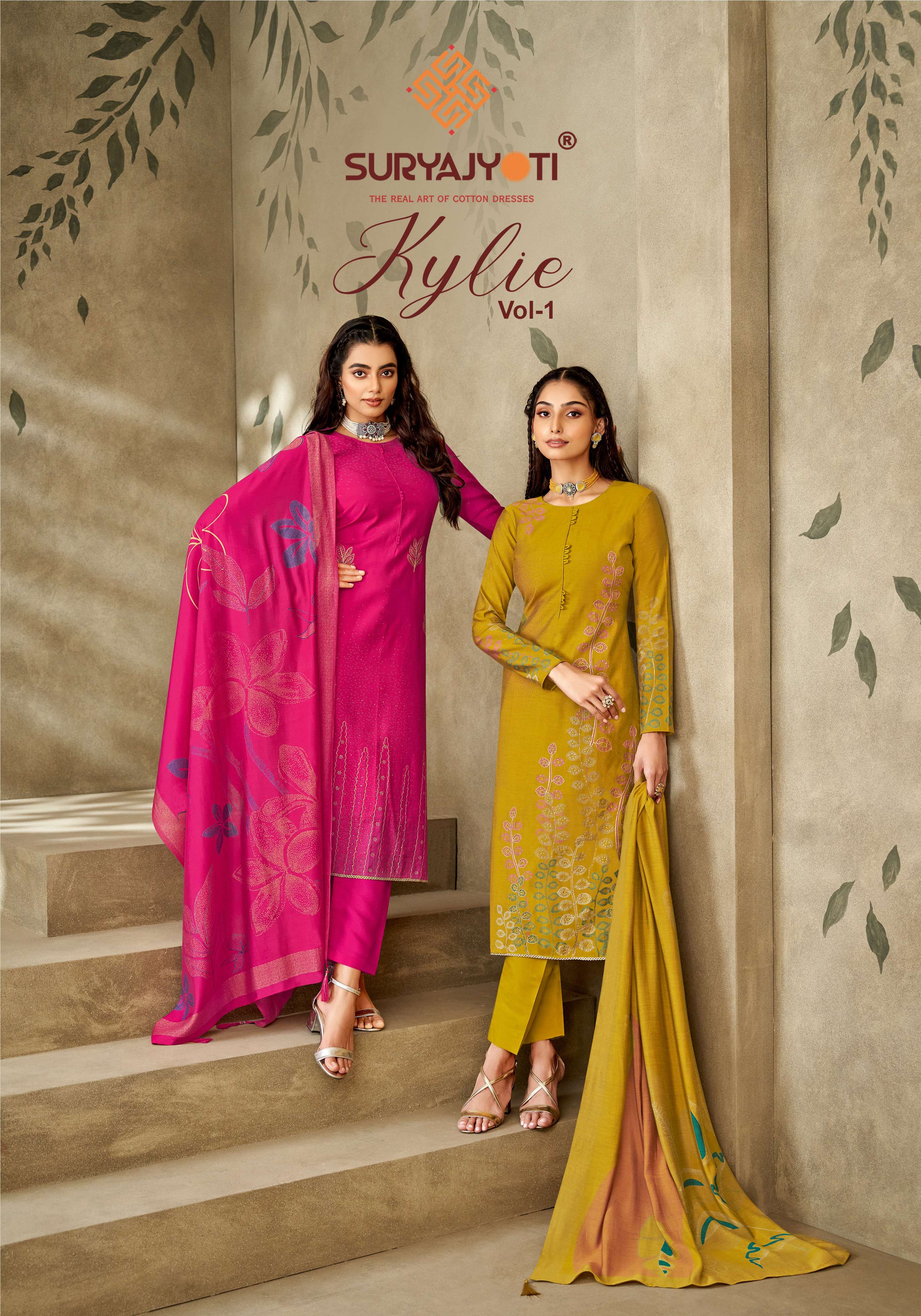 SURYAJYOTI  KYLIE VOL 1 MODAL FABRICS FANCY WORKS SUIT