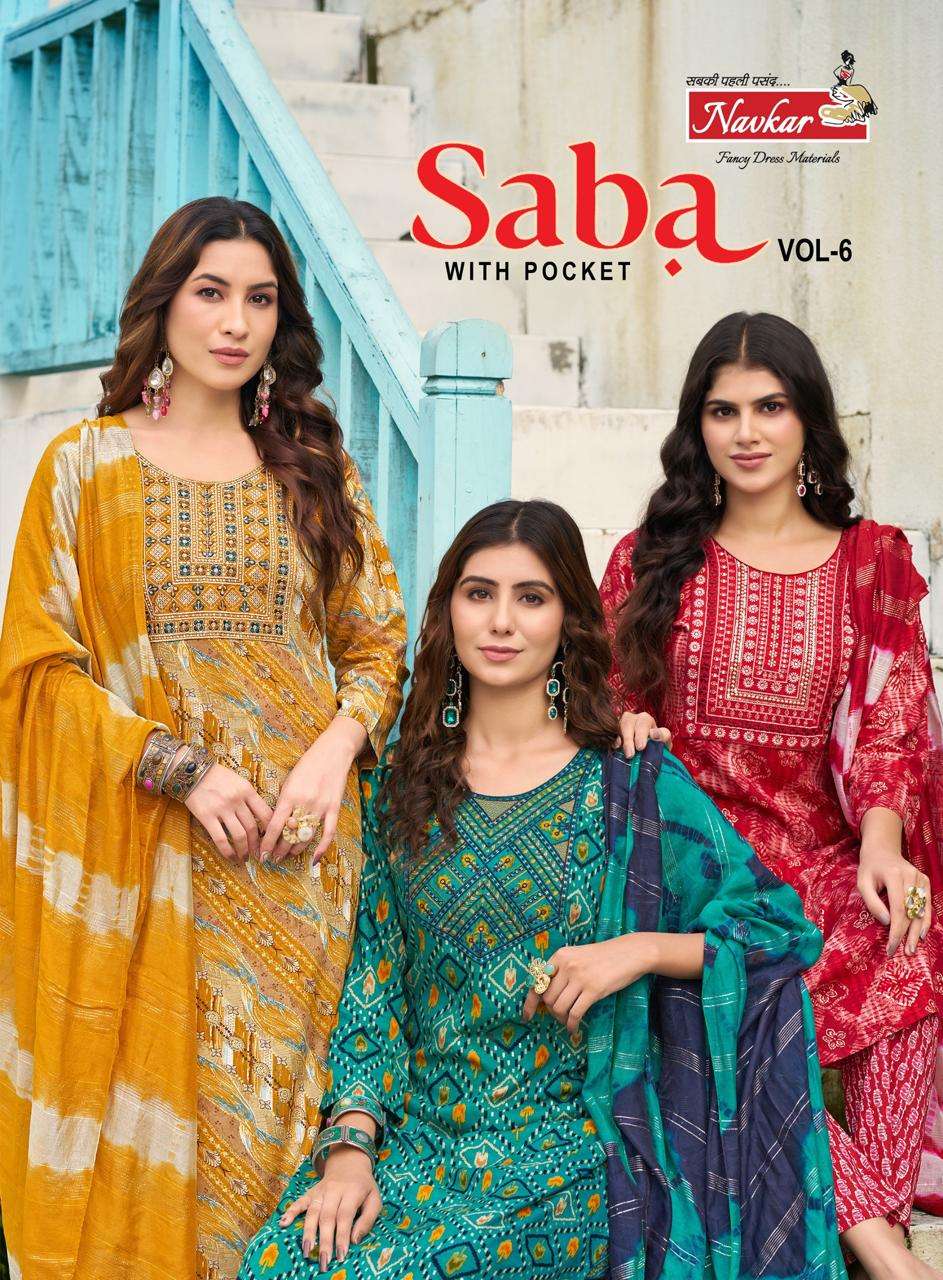 TANIKSH SABA VOL 6 RAYON FANCY PRINTED LADIES KURTI COMBO SET 