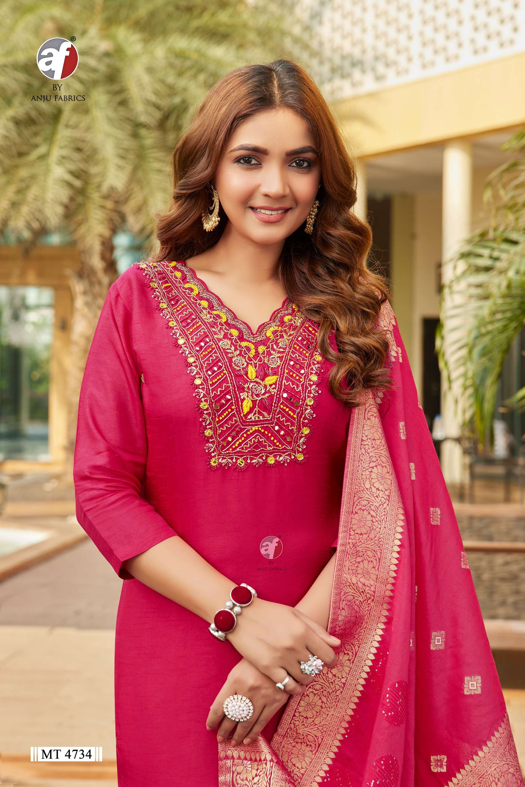 ANJU FABRICS ND 9366 ORGANZA WITH BEAUTIFUL DESIGNER LADIES SUIT