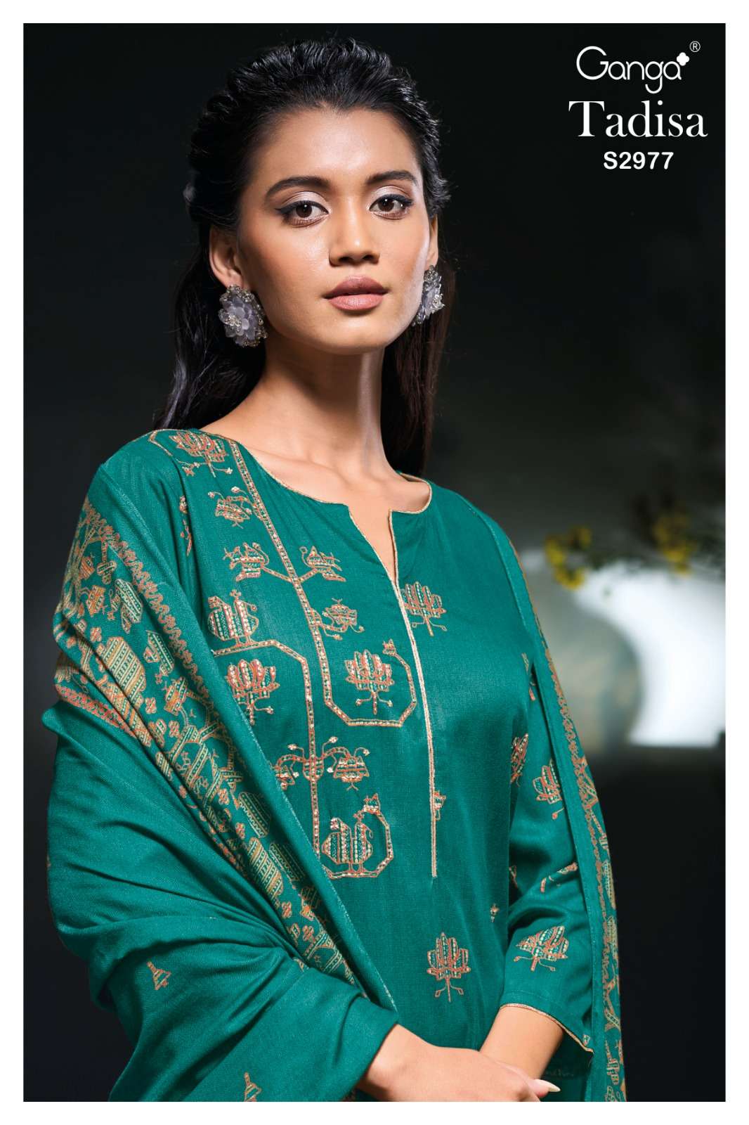 GANGA TADISA 2977 PASHMINA DESIGNER WINTER WEAR SUIT