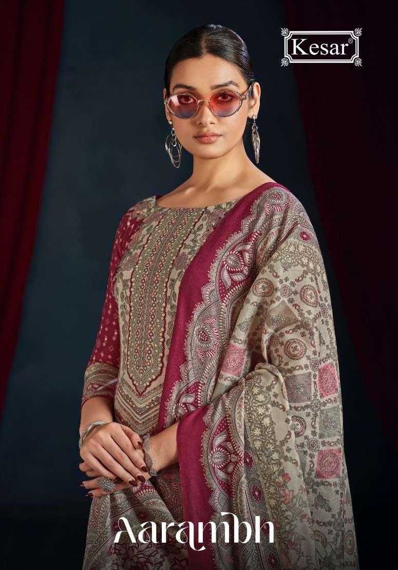KESAR AARAMBH PASHMINA DIGITAL PRINTED WINTER WEAR SUIT