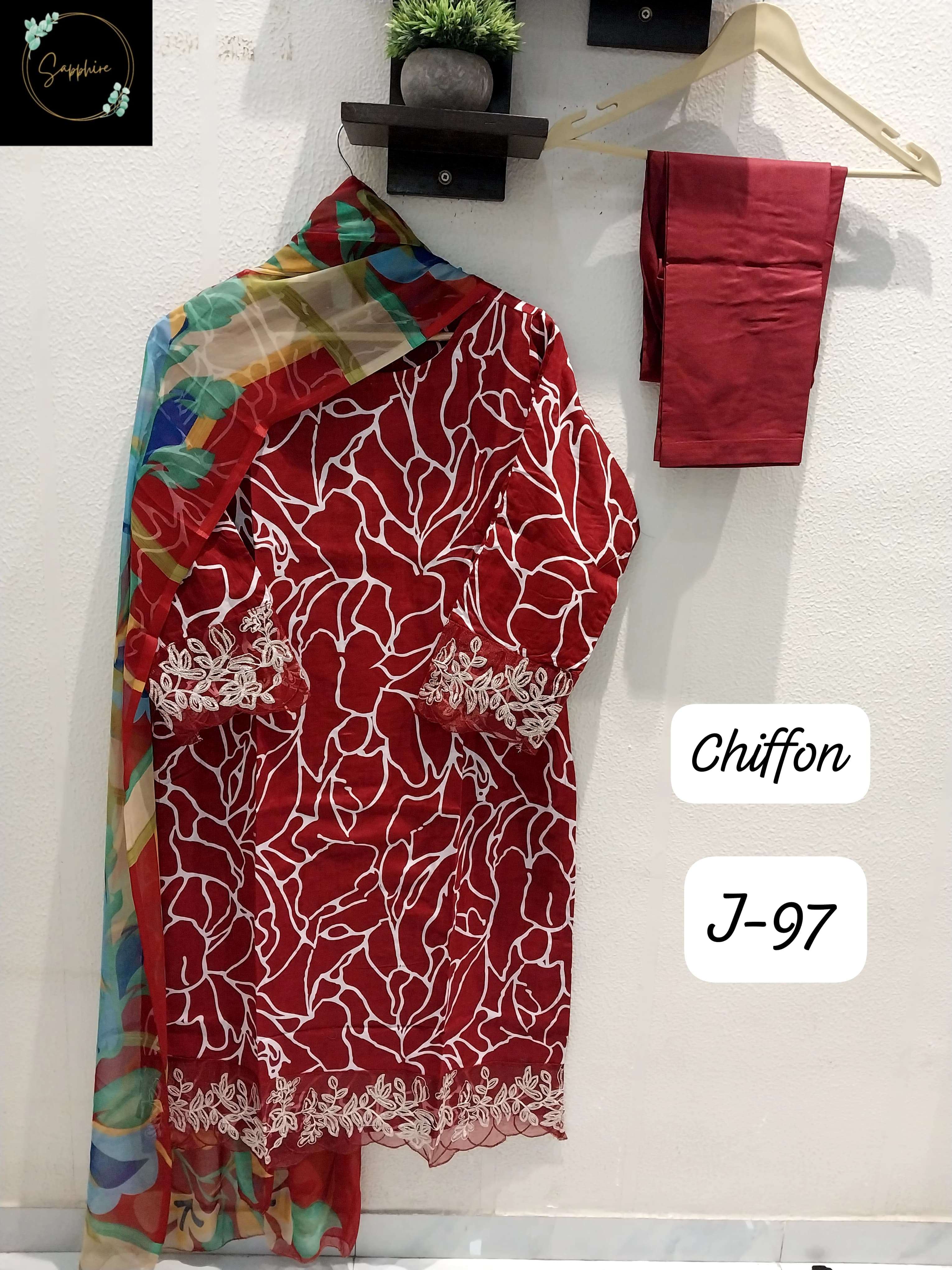 SAPPHIRE JAZMIN VOL 97 LAWN COTTON FANCY PAKISTANI SUIT