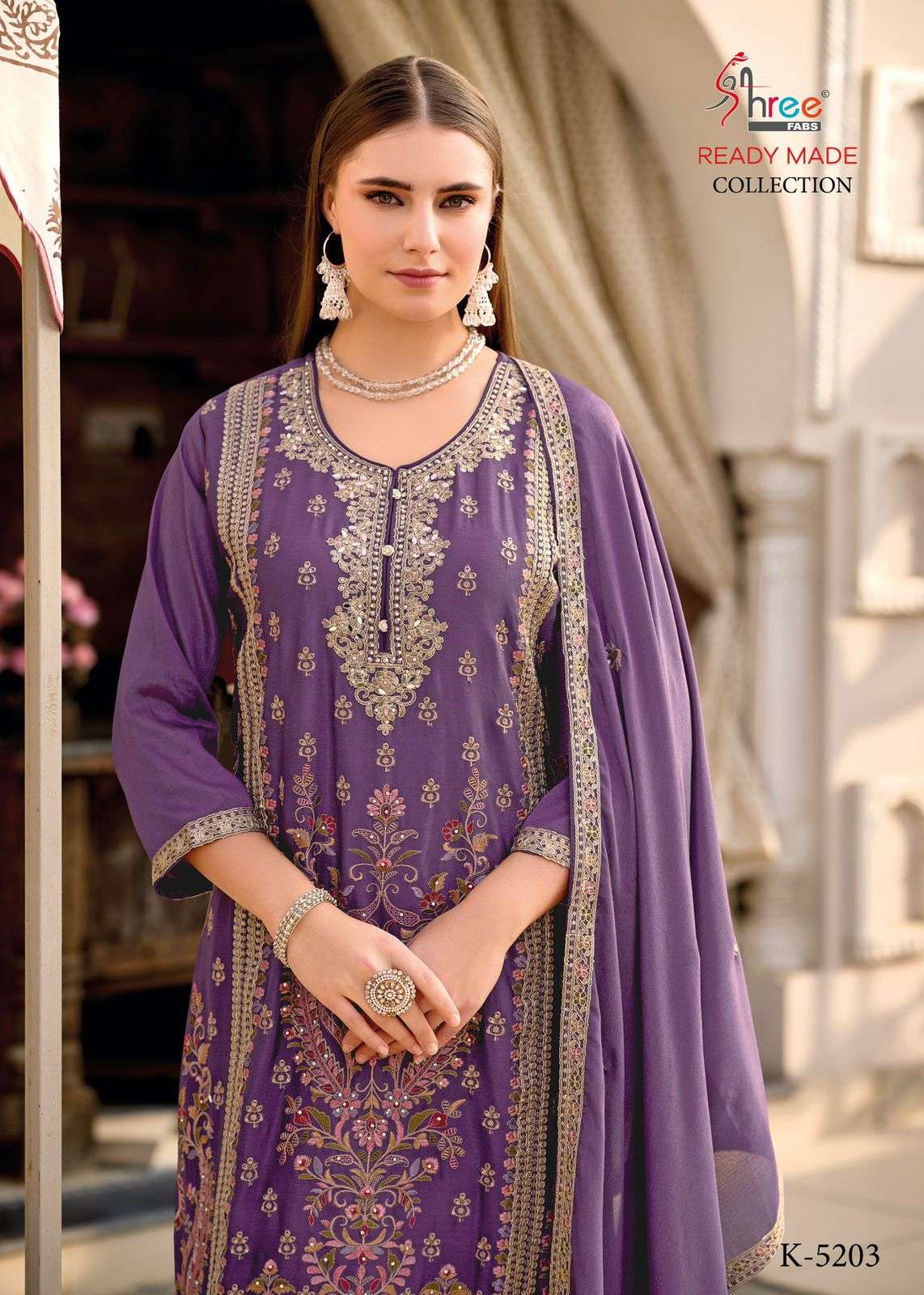 SHREE FABS K 5203 HEAVY EMBROIDERED DESIGNER SUIT