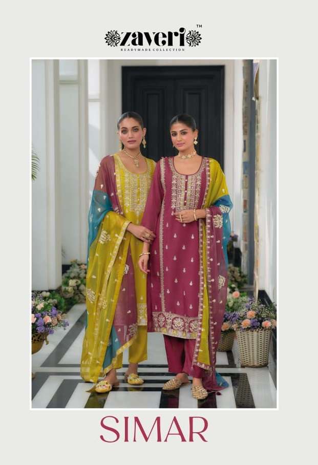 ZAVERI WOMAN BEAUTY SIMER HEAVY EMBROIDERY WORK READY MADE SUIT
