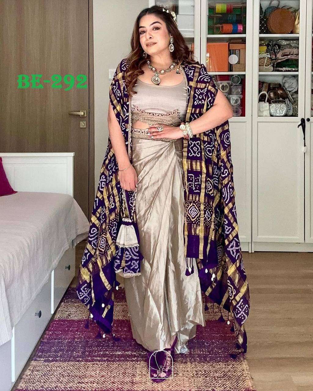 BE 292 DESIGNER FANCY INDO WESTERN STYLE DRESS