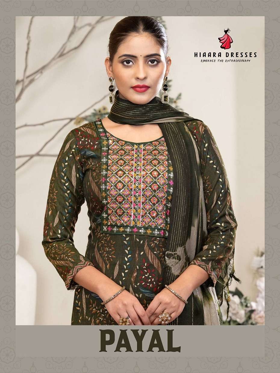 HIAARA DRESSES PAYAL VOL 1 STRAIGHT CUT PATTERN LADIES KURTI COMBO SET 