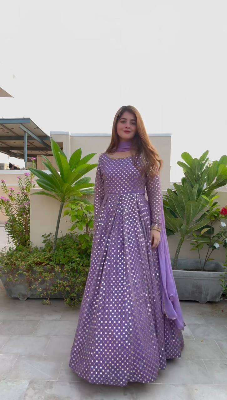 KD 1491 PREETY LOOK DESIGNER FANCY LADIES GOWN WITH DUPATTA SET