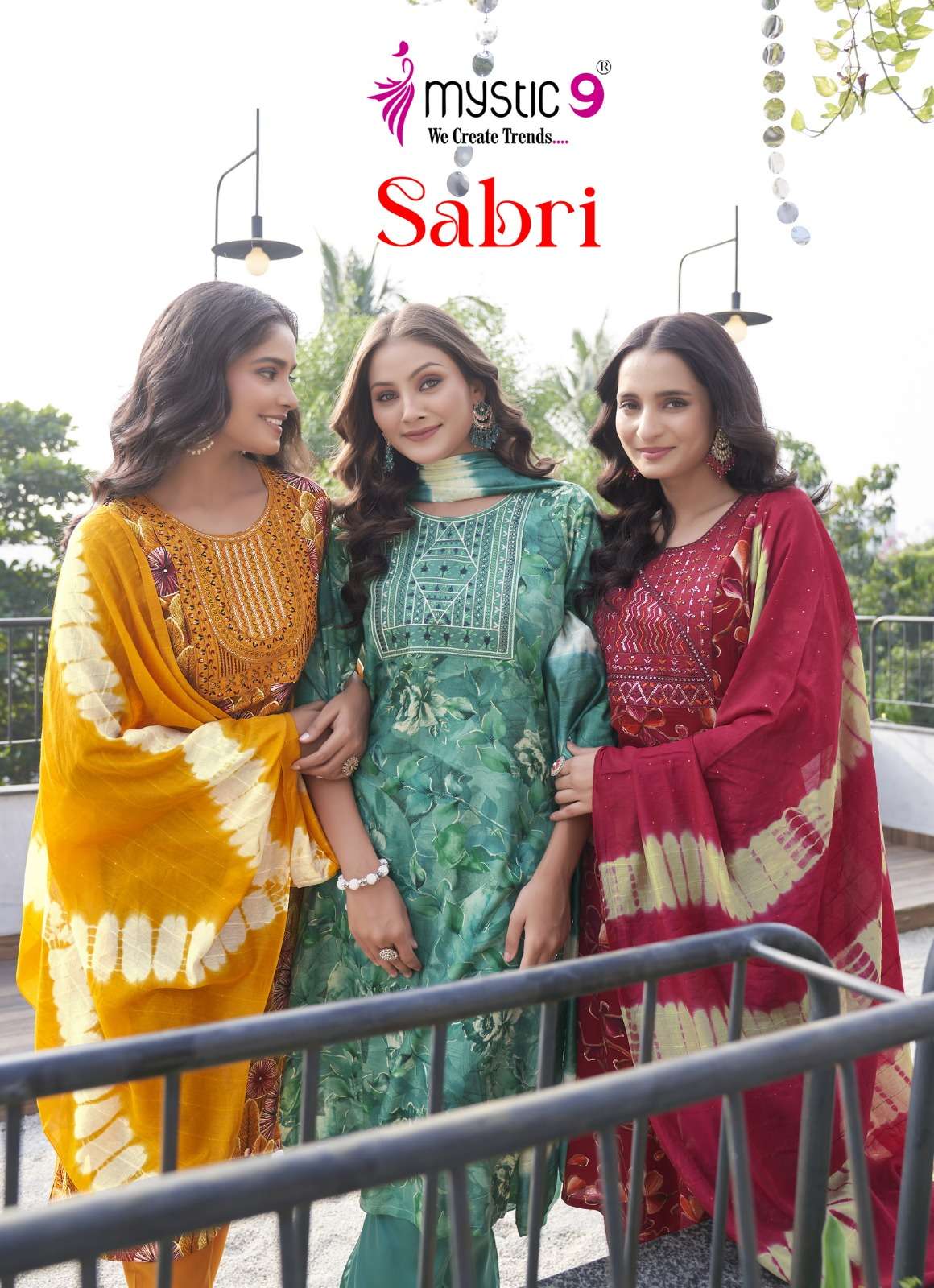 MYSTIC 9 SABRI VOL 4 RAYON FOIL PRINT STRAIGHT CUT  KURTI COMBO SET