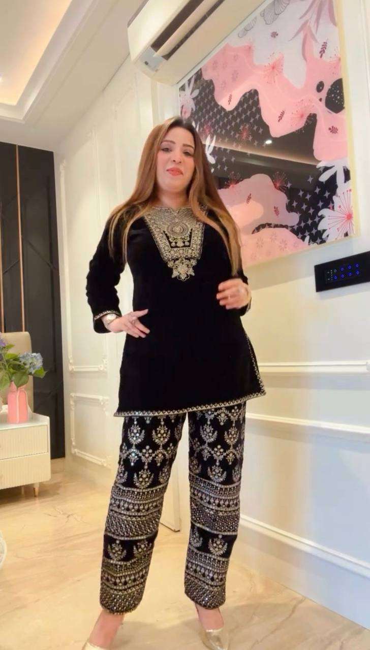 RTC 5775 VELVET WITH EMBROIDERY DESIGNER PARTY WEAR SUIT