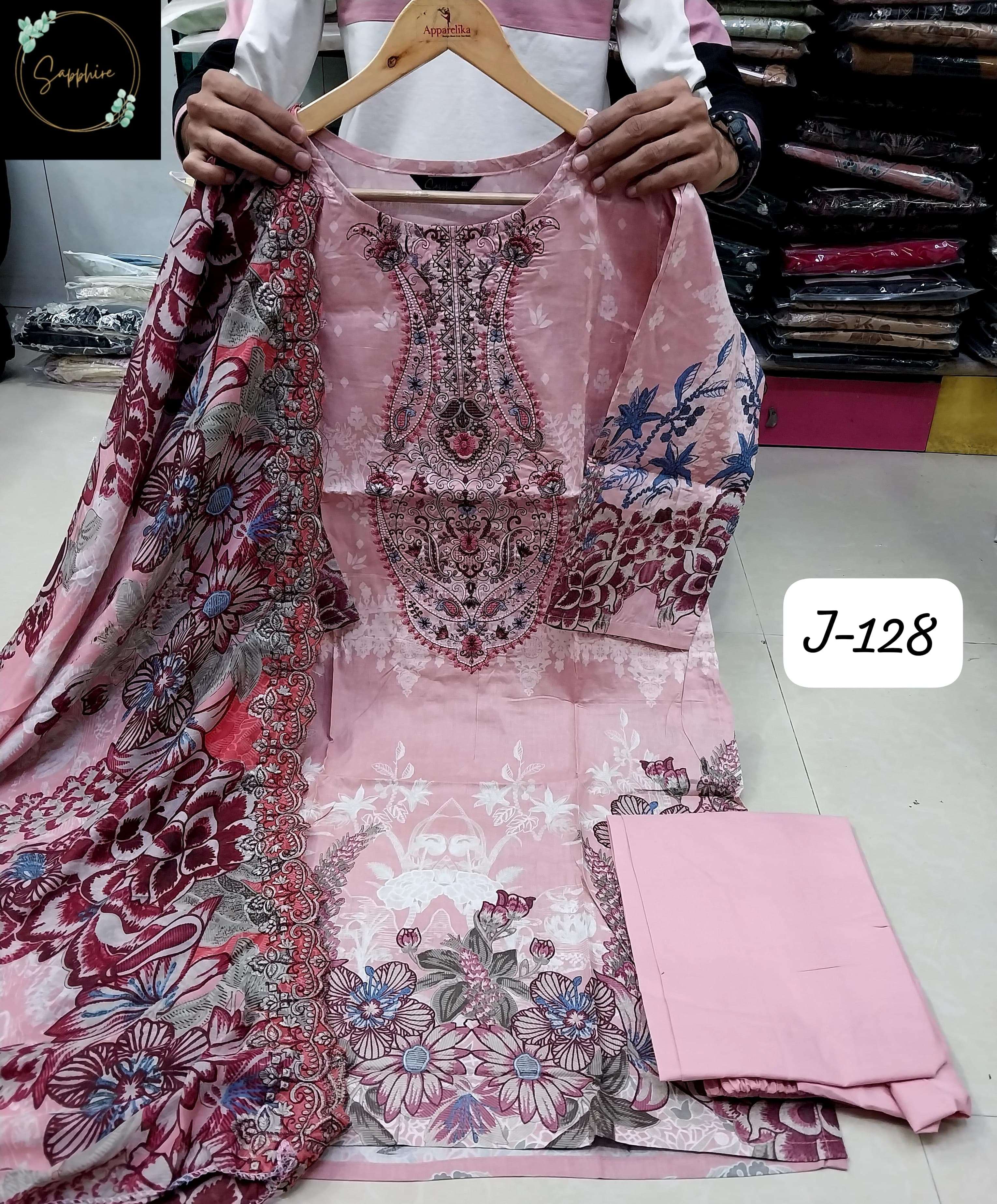 SAPPHIRE JAZMIN VOL J 128 LAWN COTTON DESIGNER PAKISTANI SUIT