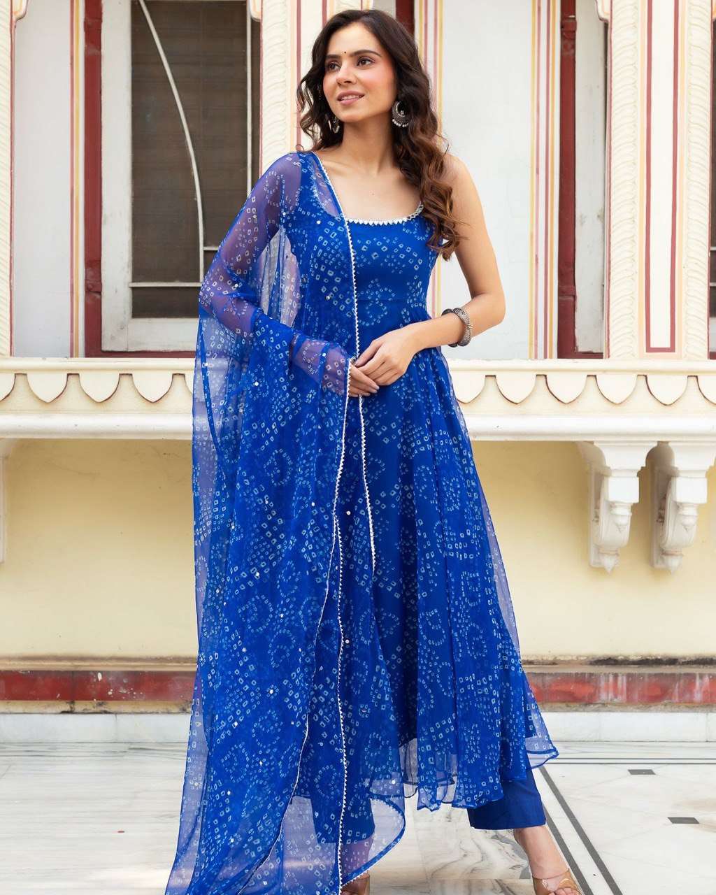 SC 262 ORGANZA SILK PRETTY LOOKS ANARKALI GOWN SUIT
