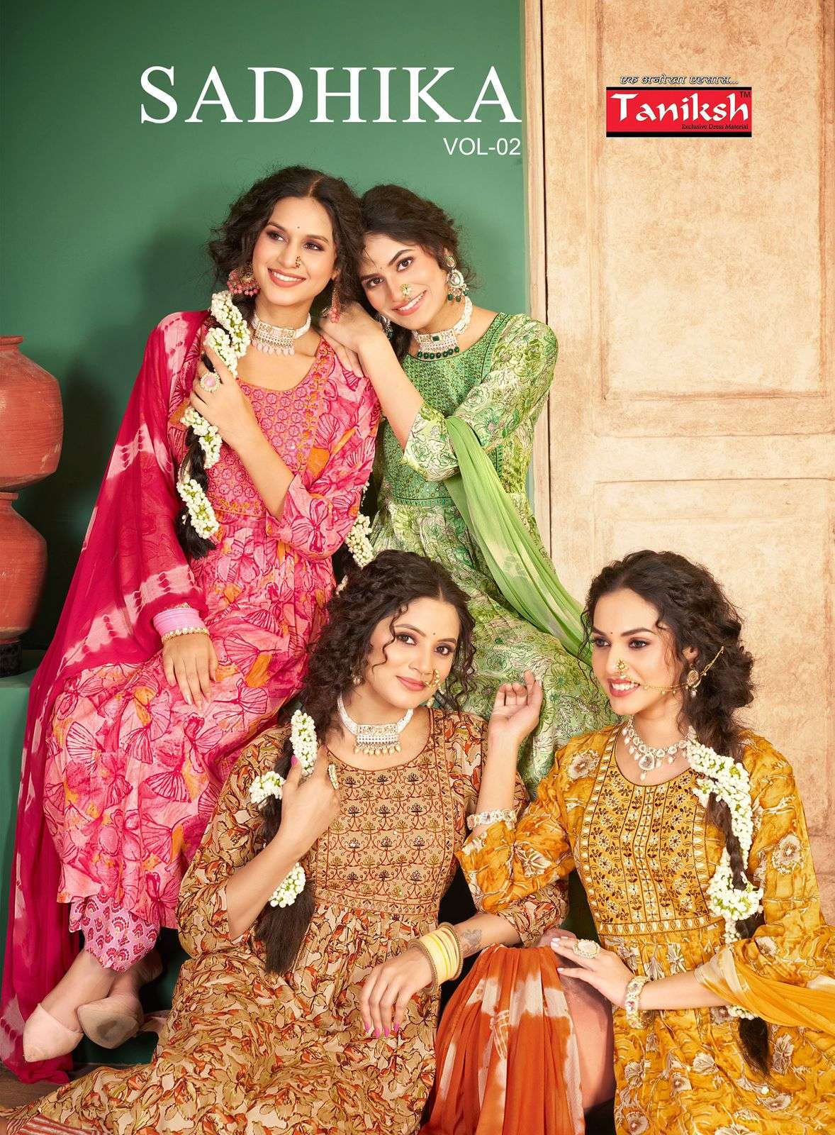 TANIKSH SADHIKA VOL 2 NAIRA CUT PATTERN FANCY KURTI COMBO SET 