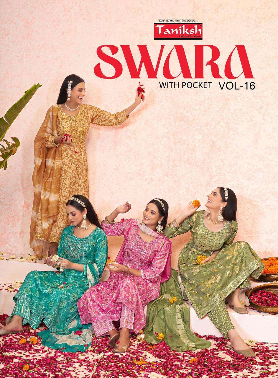 TANIKSH SWARA VOL 16 NAIRA CUT PATTERN KURTI COMBO SET 