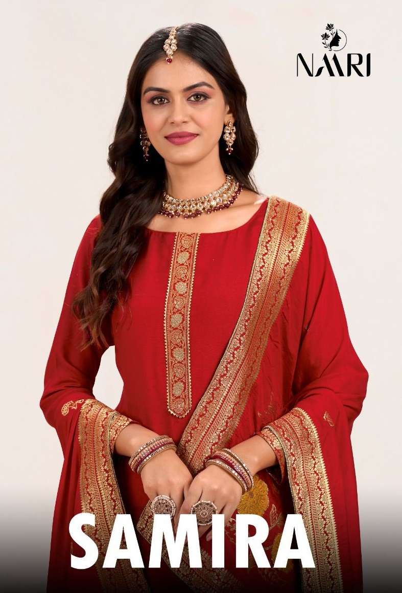 ️NARI SAMIRA MUSLIN JACQUARD DESIGNER LADIES SUIT