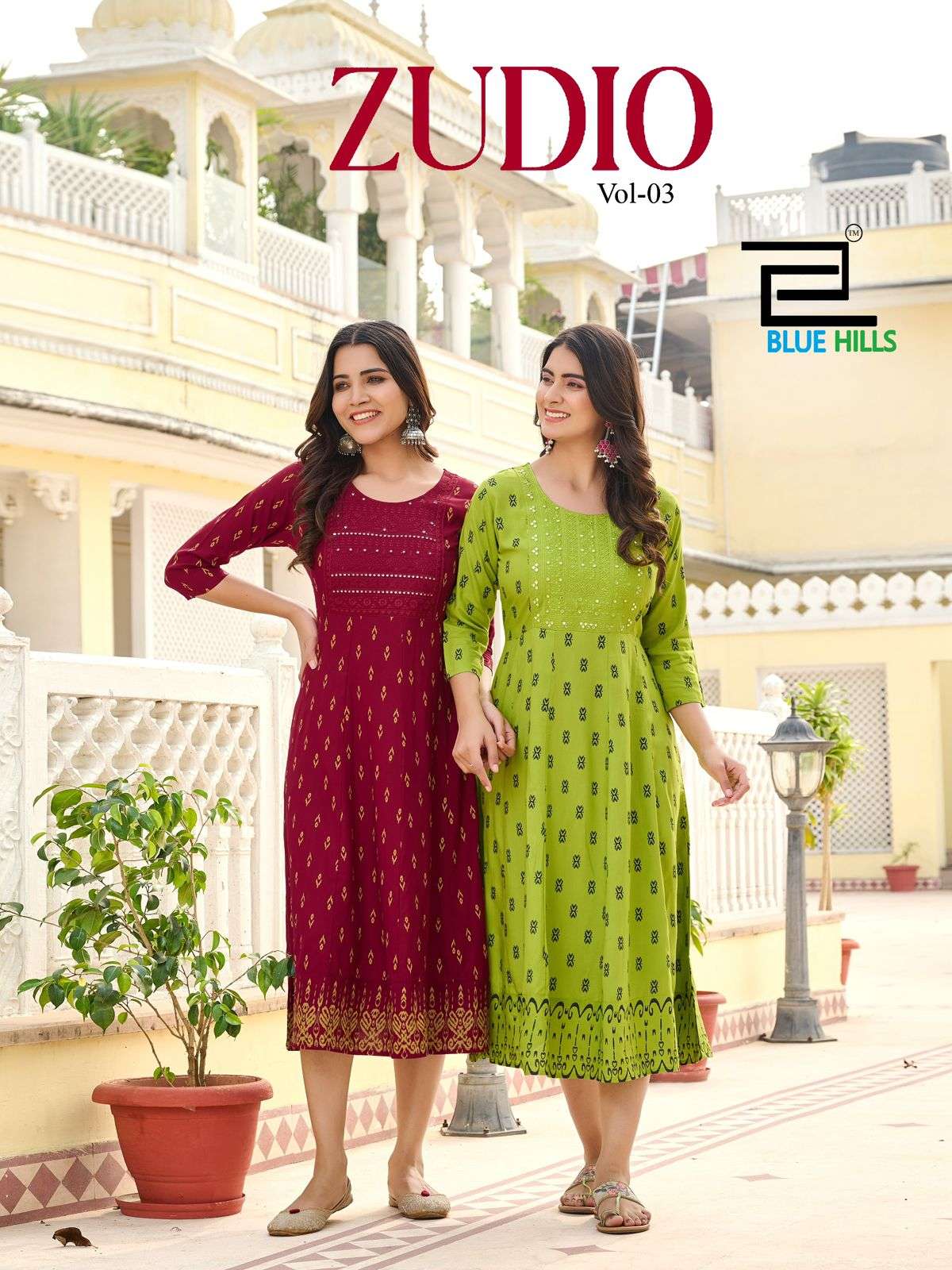 BLUE HILLS ZUDIO VOL 3 FANCY ANARKALI STYLE LADIES GOWN 