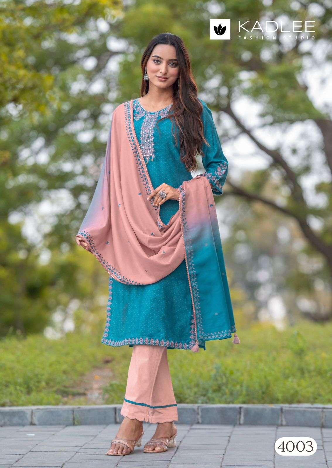 KADLEE FASHION MARINA RAYON FANCY WORK KURTI COMBO SET  