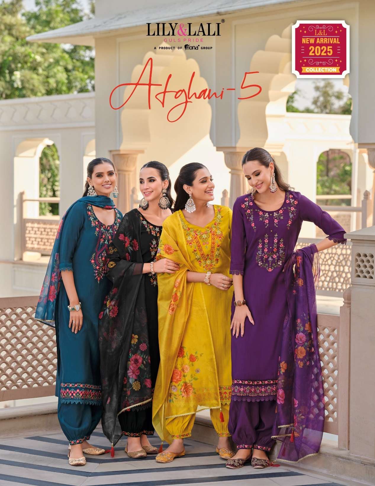 LILY AND LALI AFGHANI VOL 5 SILK WITH FANCY DESIGNER WORK SUIT