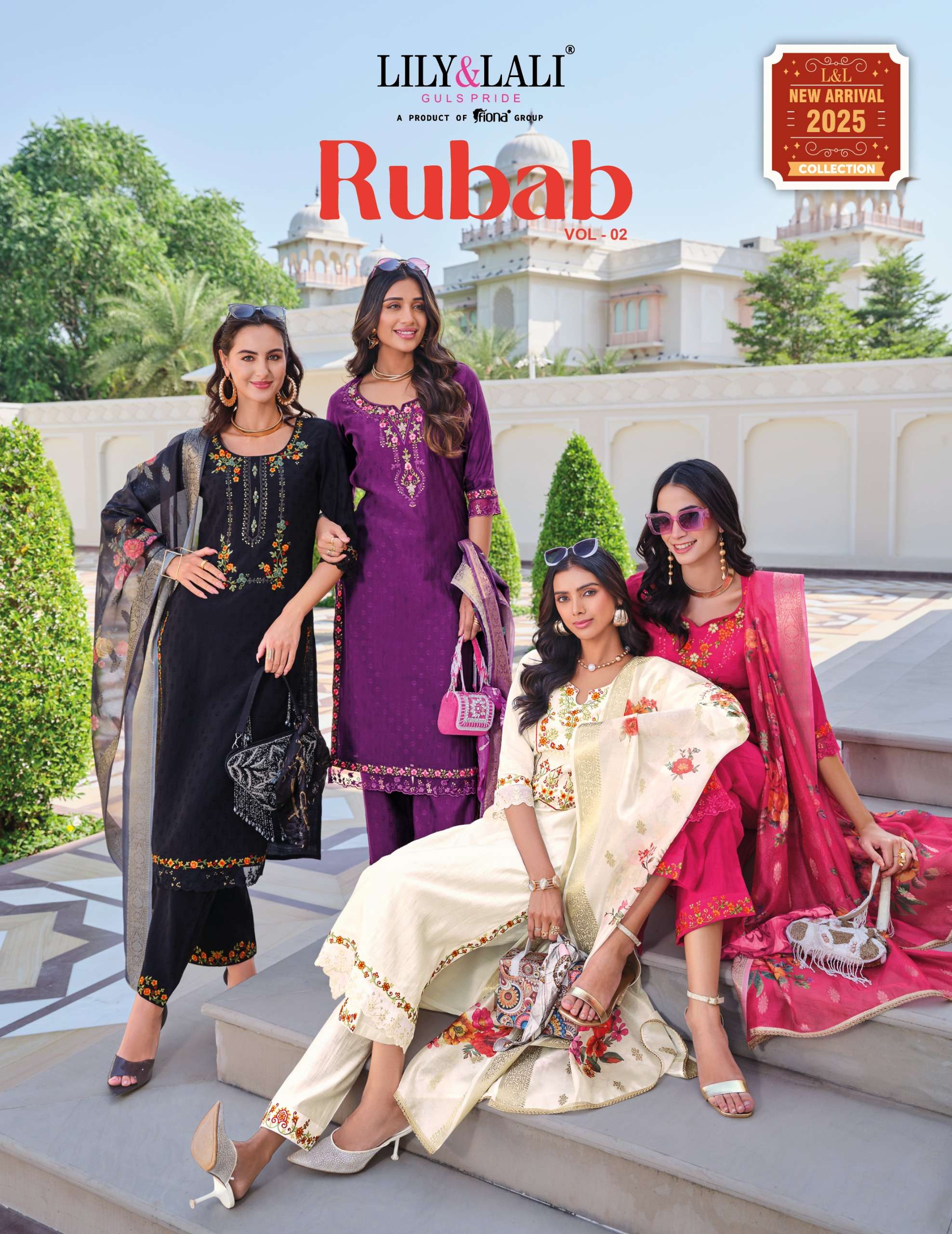 LILY AND LALI RUBAB VOL 2 VISCOSE BEAUTIFUL LOOK DESIGNER LADIES SUIT