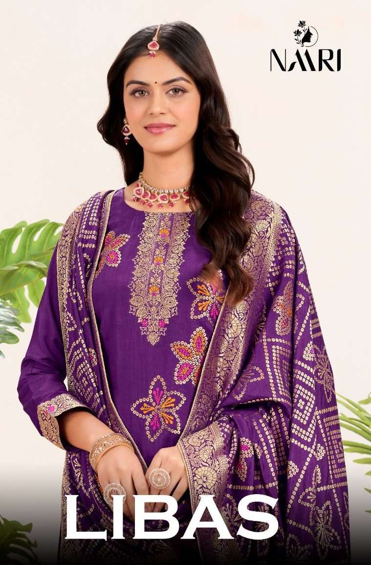 NAARI LIBAS MUSLIN JACQUARD DESIGNER LADIES SUIT