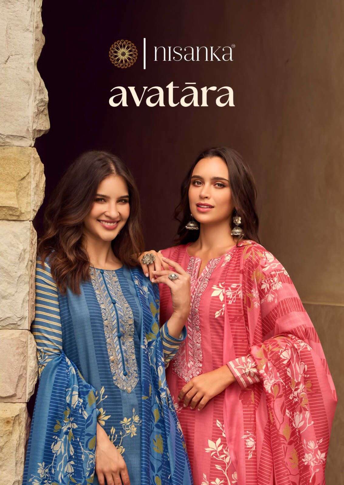 NISANKA LIFESTYLES AVATARA LAWN COTTON DIGITAL PRINT WITH FANCY WORK SUIT