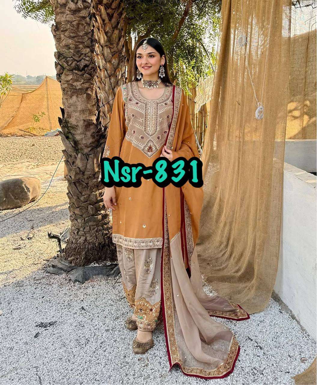NSR 831 GEORGETTE DESIGNER PARTY WEAR LADIES SUIT