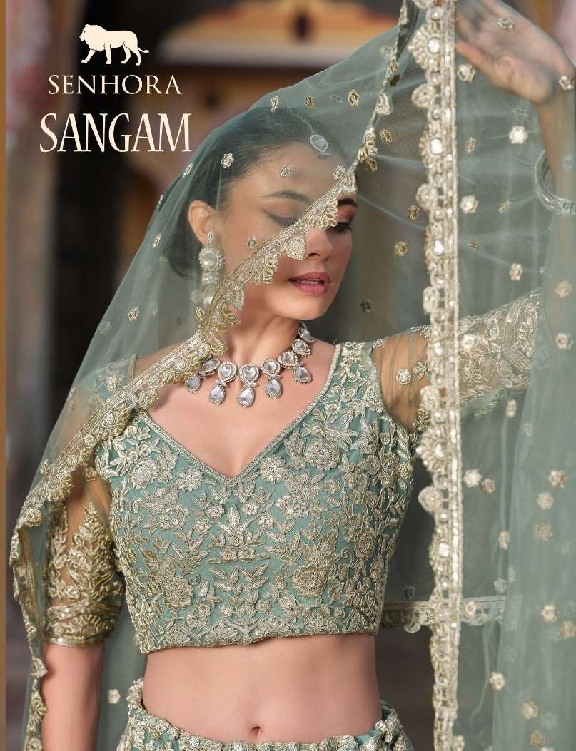 SENHORA SANGAM HEAVY ELEGANT DESIGNER WEDDING WEAR LEHENGA 