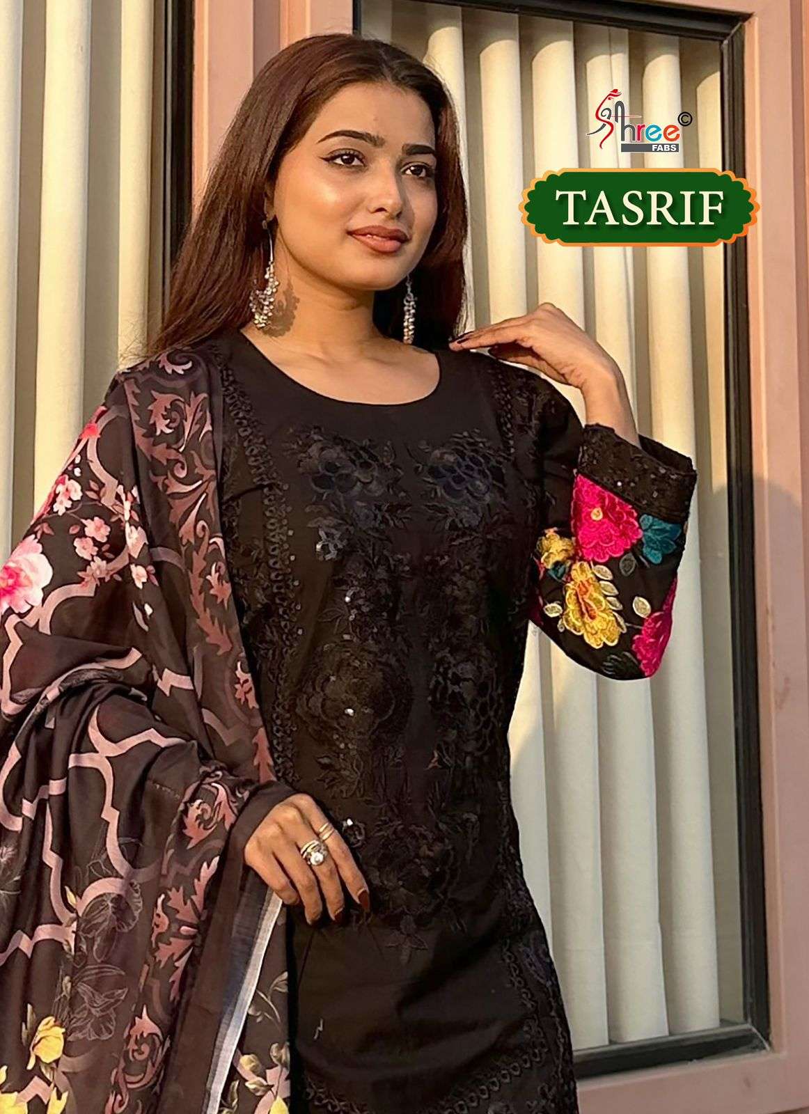 SHREE FABS TASRIF COTTON EMBROIDERIES WORK FANCY SUIT