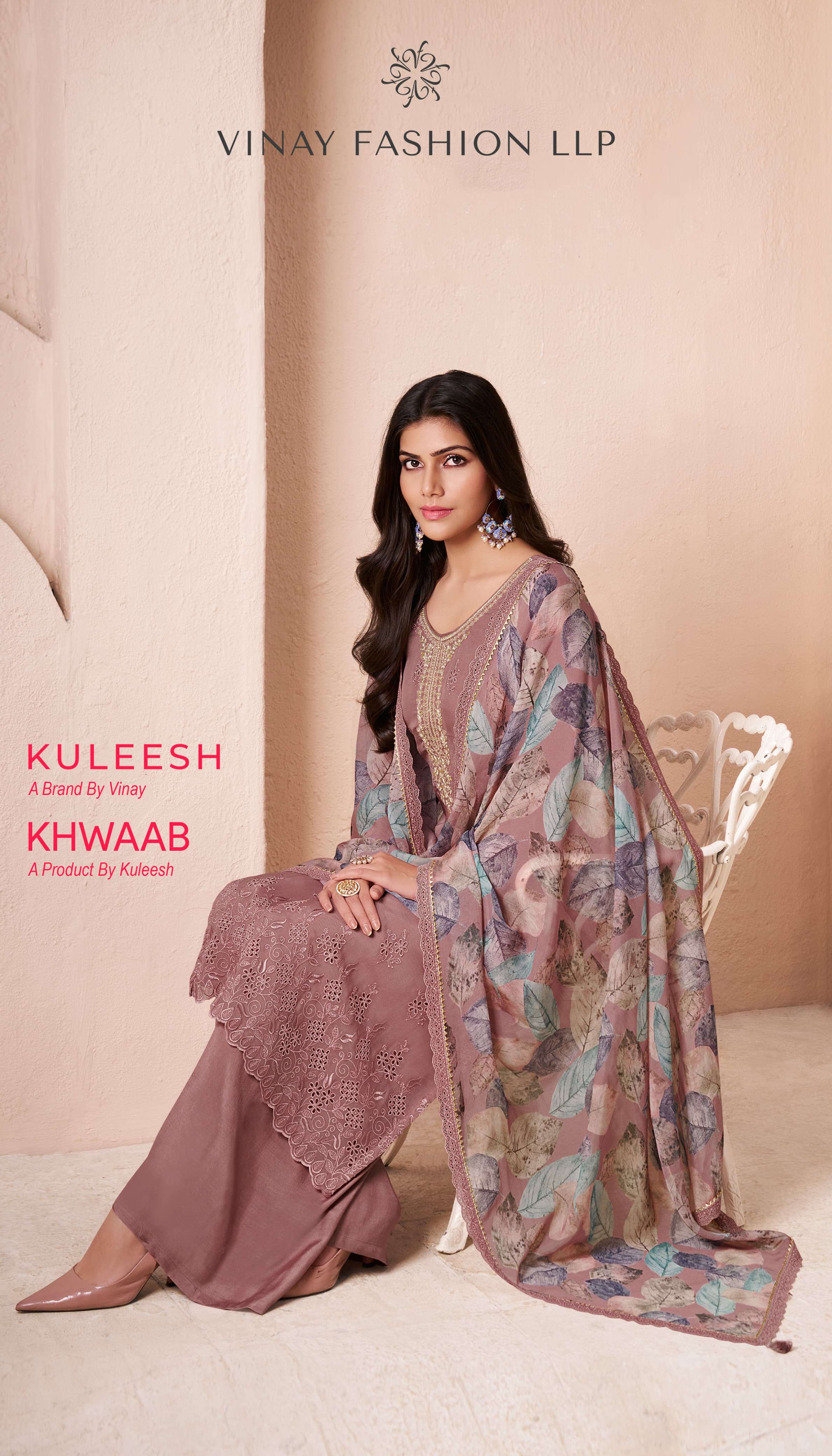 VINAY FASHION KULEESH KHWAAB ORGANZA EMBROIDERED SUIT