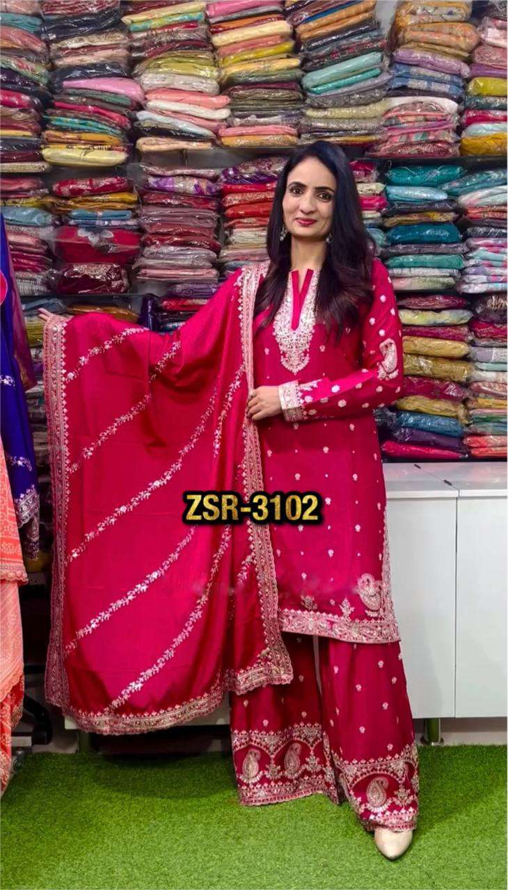 ZSR 3102 SILK WITH SEQUENCE DESIGNER WORK LADIES SUIT