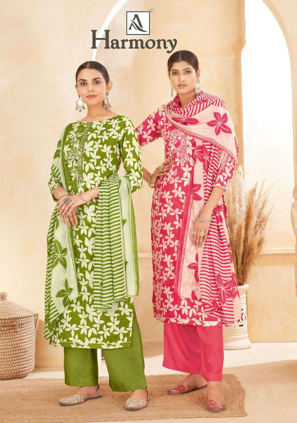 ALOK SUITS HARMONY JAM COTTON FANCY WORK SUIT