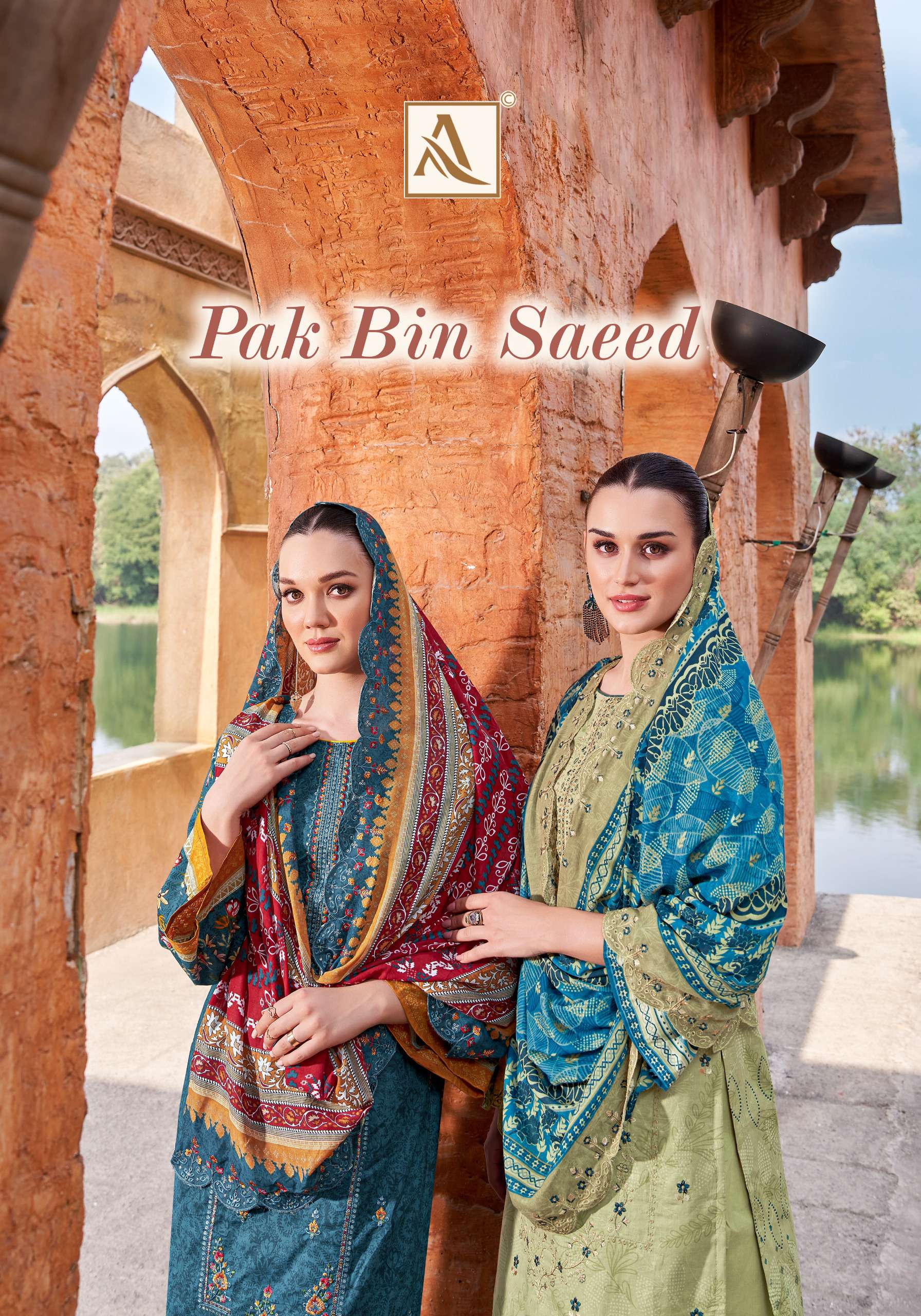 ALOK SUITS PAK BIN SAEED COTTON PRINT WITH FANCY EMBROIDERY WORK SUIT