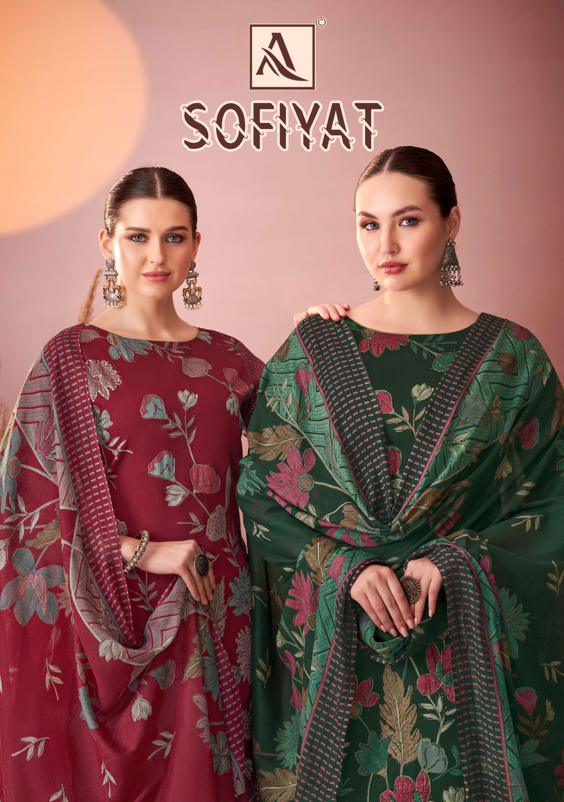 ALOK SUITS SOFIYAT JAM COTTON PRINT WITH FANCY WORK SUIT