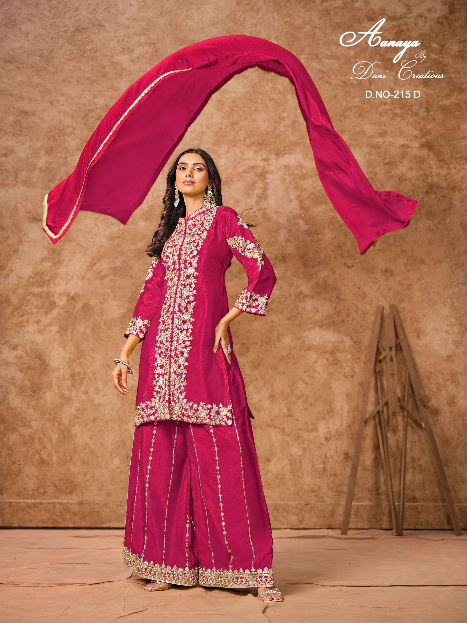 DANI CREATION AANAYA VOL 215 SILK HEAVY DESIGNER WORK PARTY WEAR SUIT
