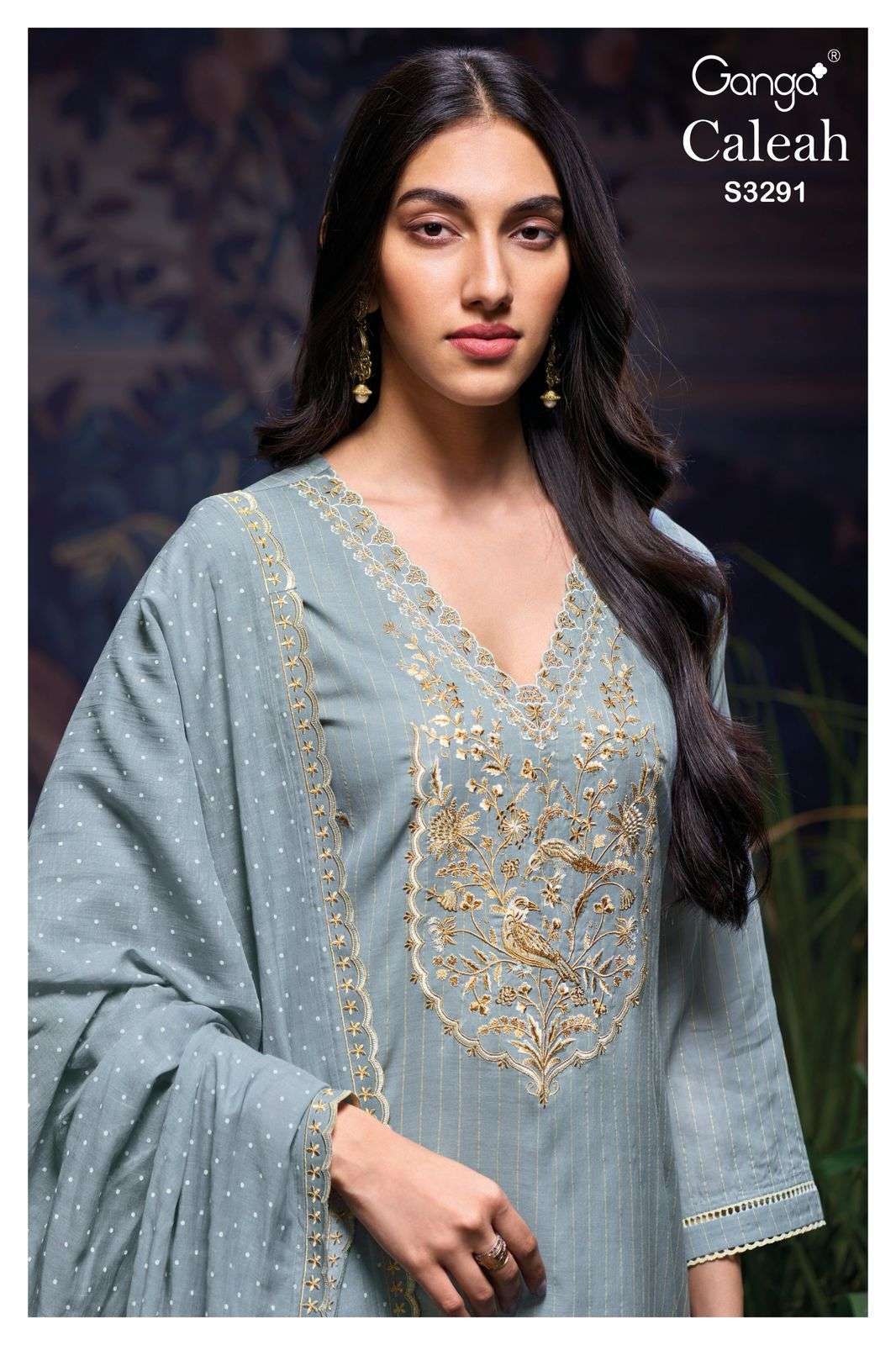 GANGA CALEAH 3291 COTTON DESIGNER WORK SUIT