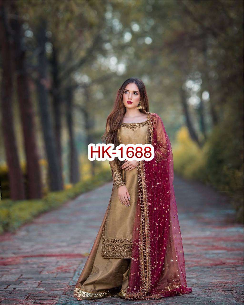 HK 1688 DESIGNER HEAVY PAKISTANI STYLE SUIT