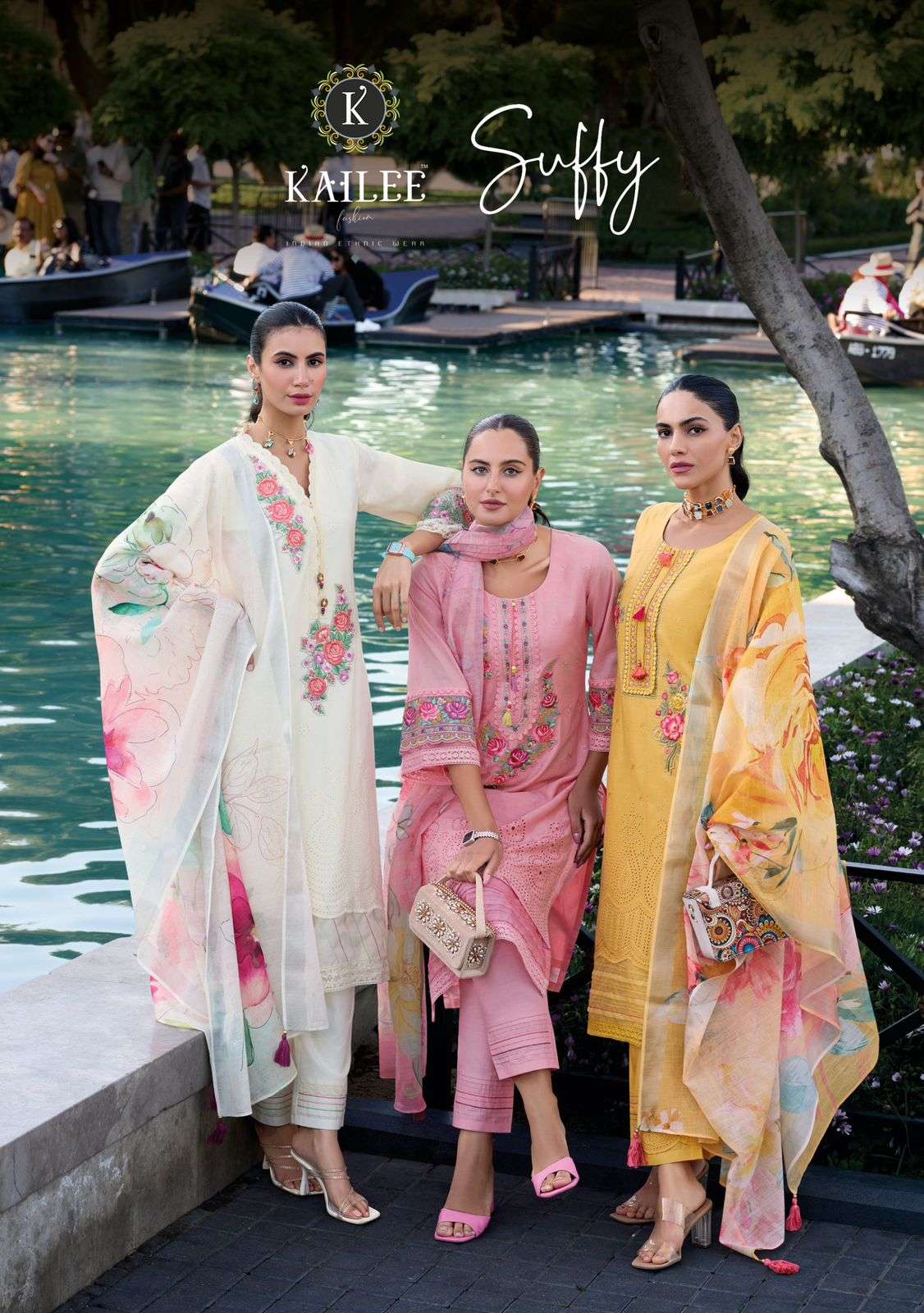 KAILEE FASHION SUFFY CHIKANAKARI  COTTON FANCY DESIGNER LADIES SUIT