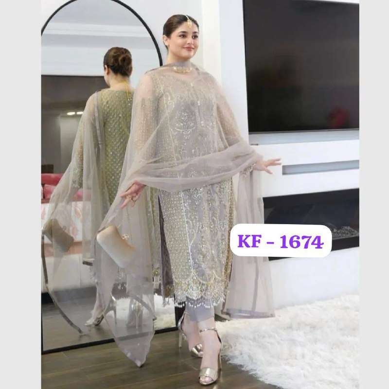 KF 1674 NET HEAVY BEAUTIFUL EMBROIDERED PAKISTANI SUIT