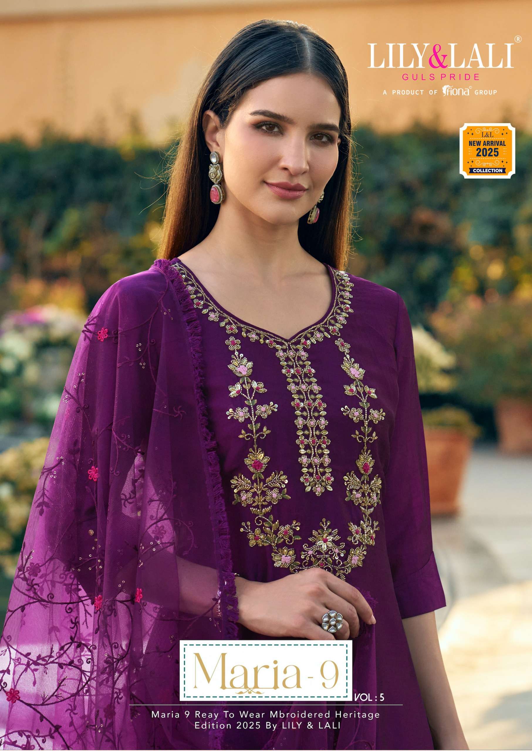 LILY AND LALI MARIA 9 VOL 5 SILK BEAUTIFUL LOOK DESIGNER SUIT
