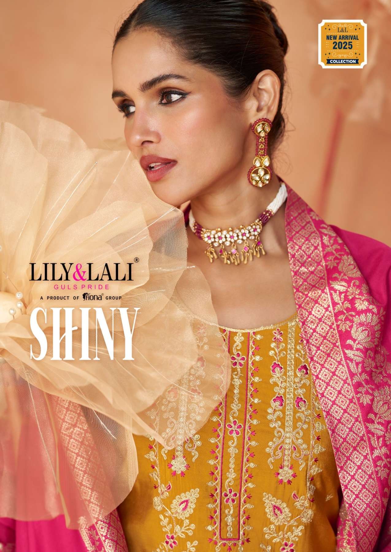 LILY AND LALI SHINY VISCOSE EMBRIDERIES KURTI COMBO SET