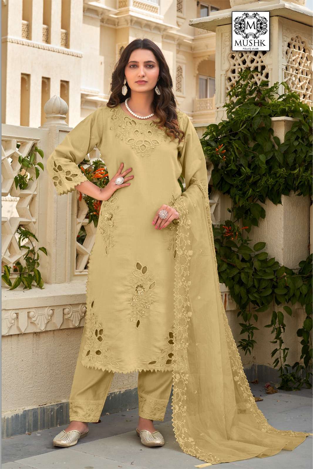 MUSHK MR 1002 SILK DESIGNER READY MADE PAKISTANI SUIT