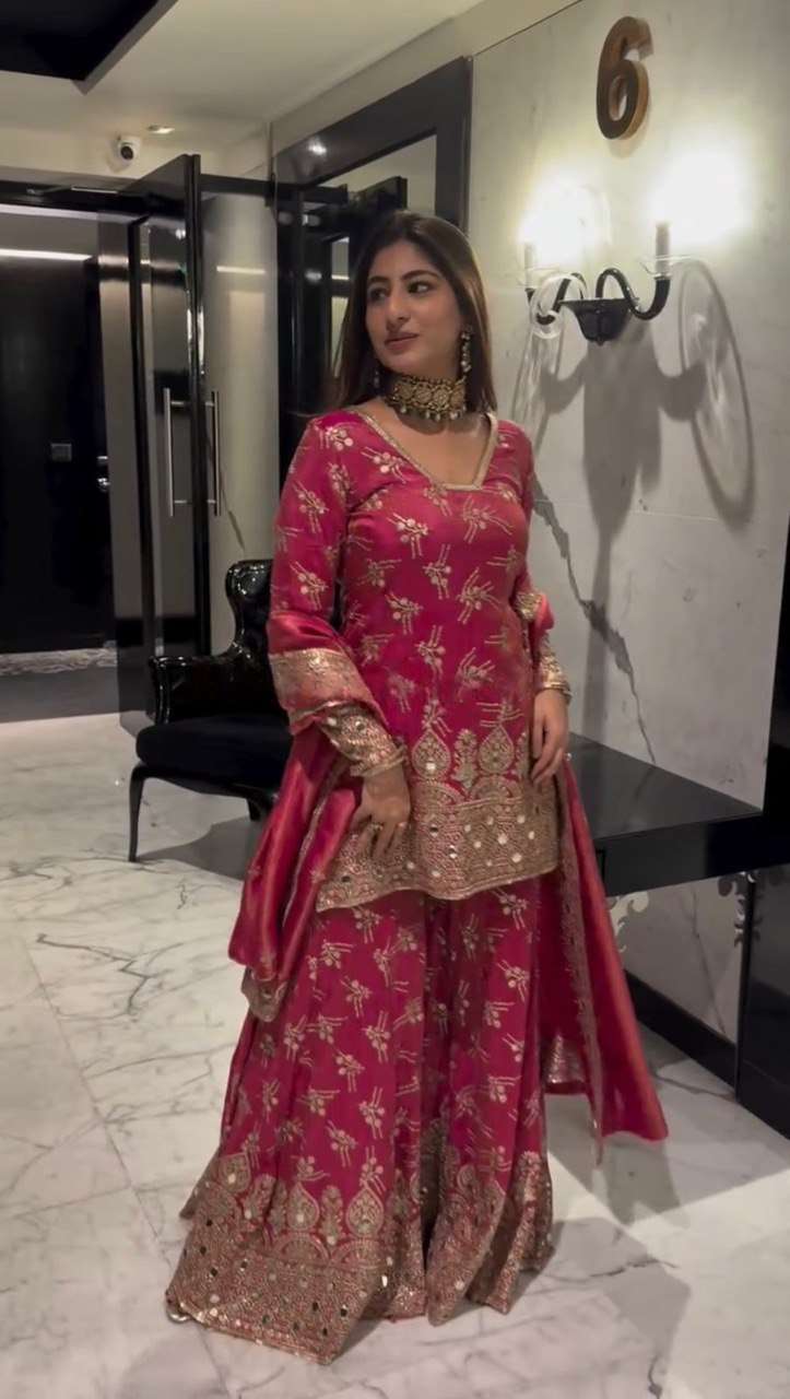 RTC 5828 SILK DESIGNER HEAVY PARTY WEAR SHARARA SUIT