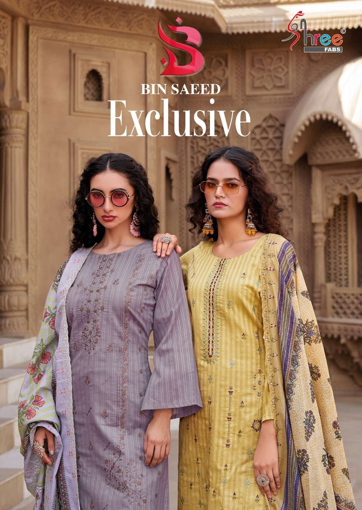 SHREE FABBS BIN SAEED EXCLUSIVE VOL 1 COTTON DESIGNER WORK SUIT