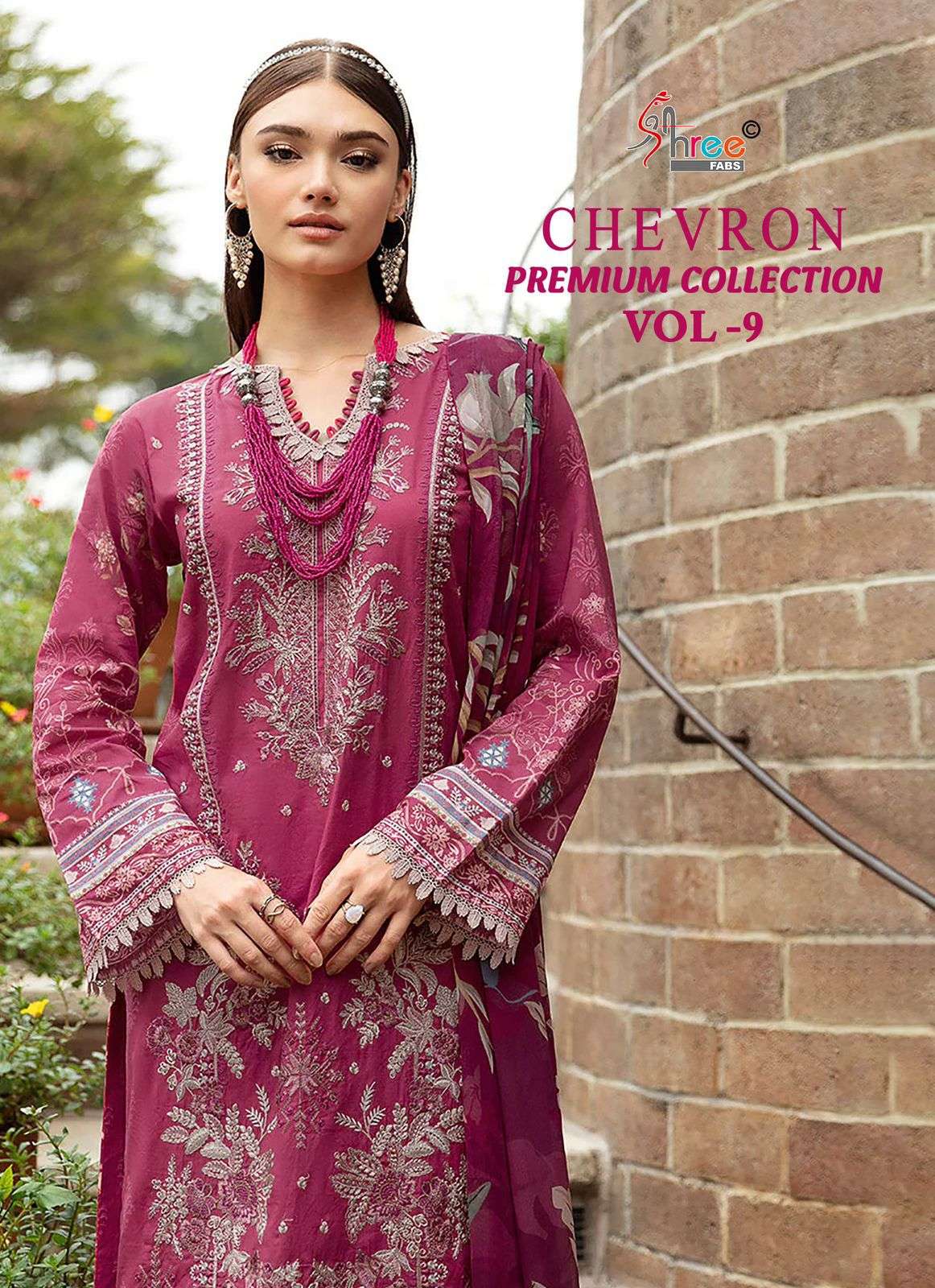 SHREE FABS CHEVRON PREMIUM COLLECTION VOL 9 COTTON DESIGNER WORK SALWAR KAMEEZ 