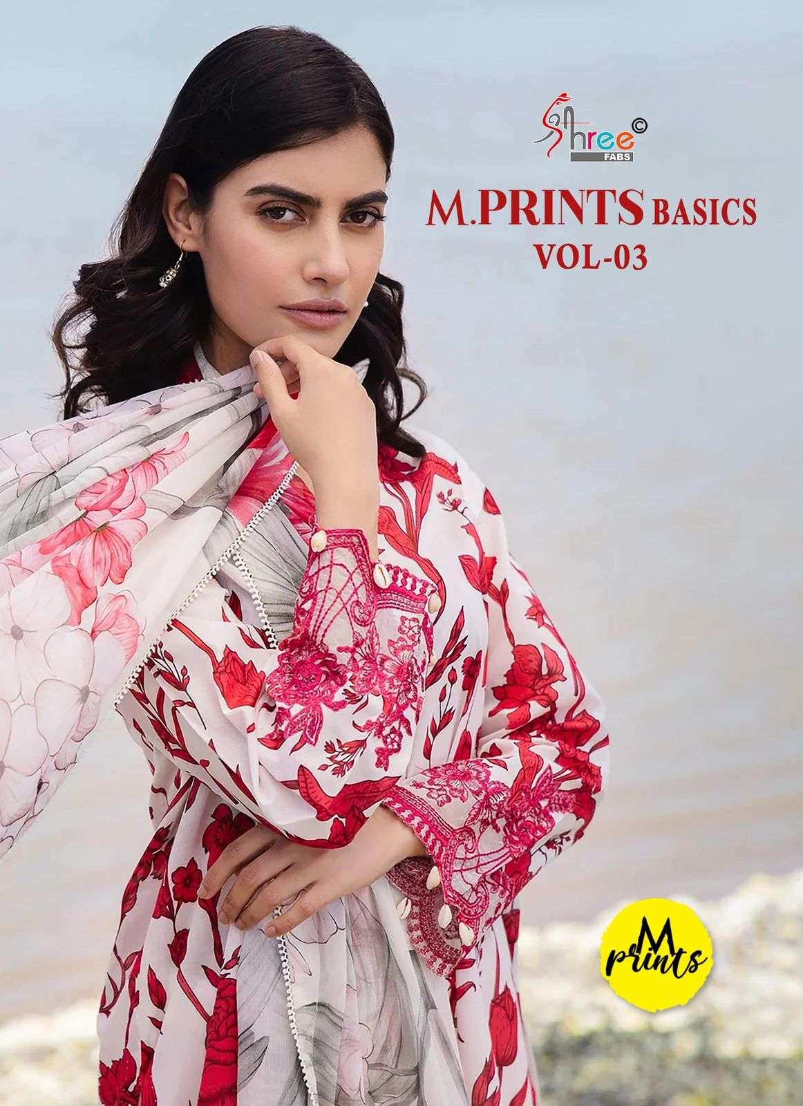SHREE FABS M PRINTS BASICS VOL 3 COTTON FANCY WORK SALWAR KAMEEZ 