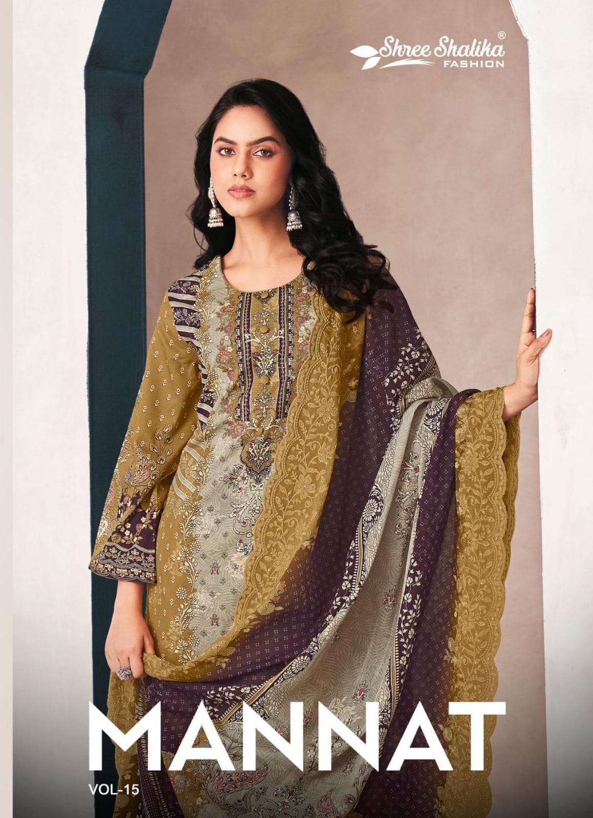 SHREE SHALIKA FASHION MANNAT VOL 15 LAWN COTTON DESIGNER WORK SUIT