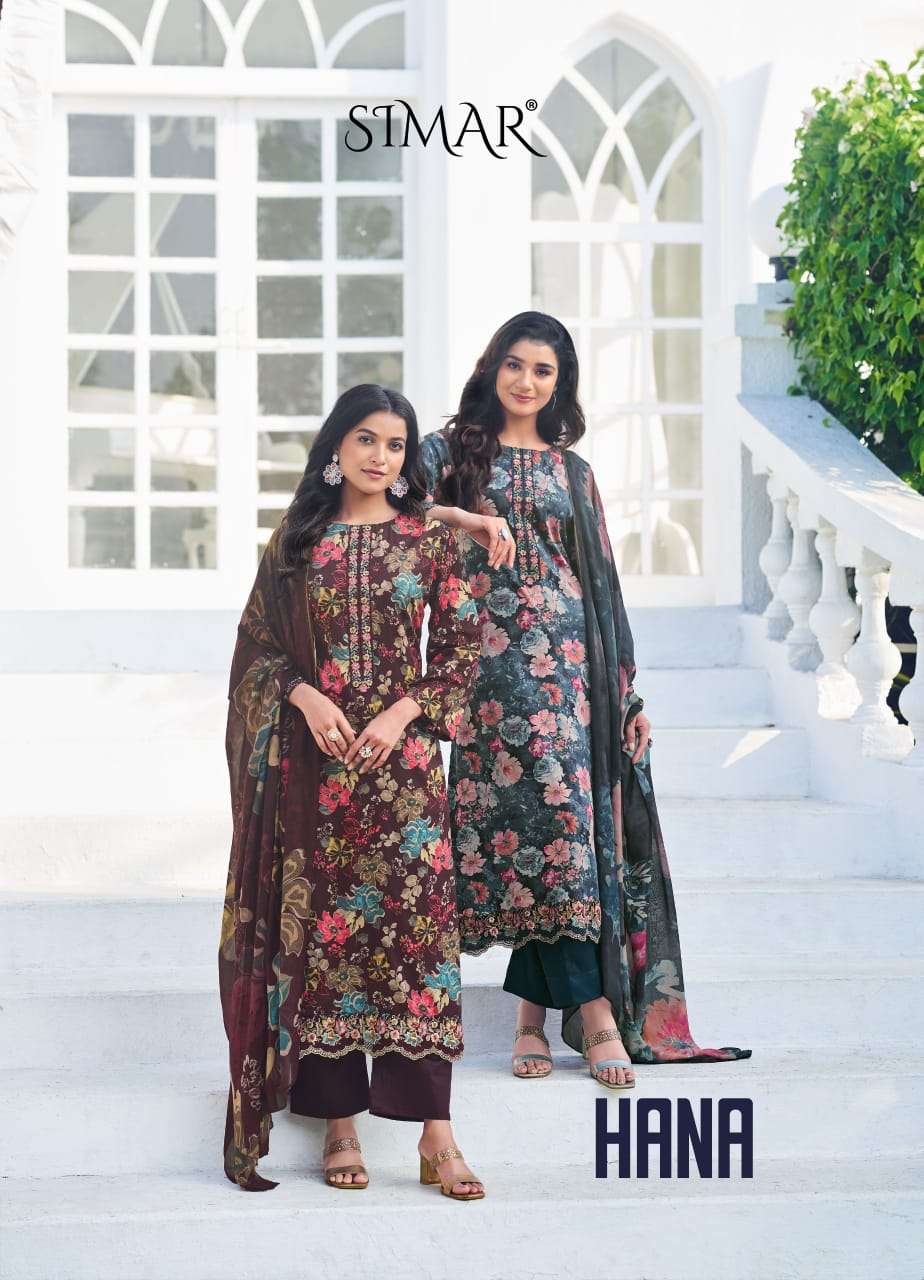 SIMAR HANA JAM COTTON DIGITAL PRINT WITH EMBROIDERY WORK SUIT