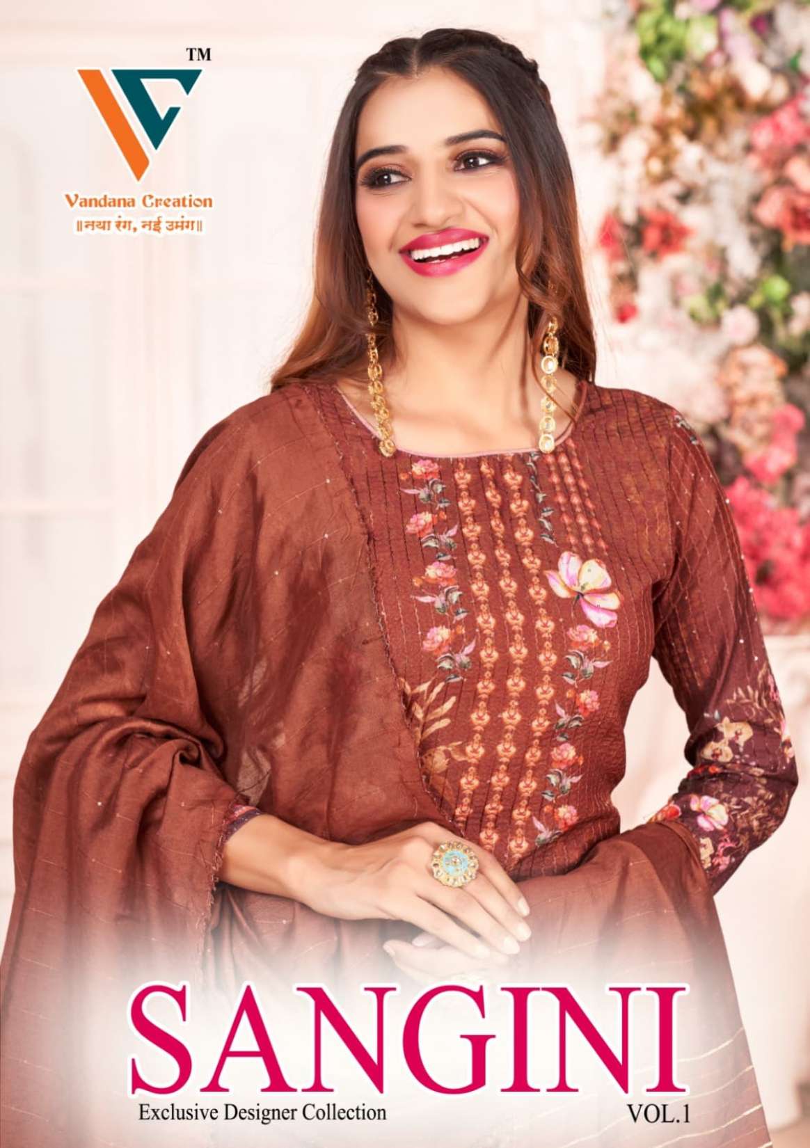 VANDANA CREATION SANGINI VOL 1 MUSIN FANCY WORK SALWAR SUIT
