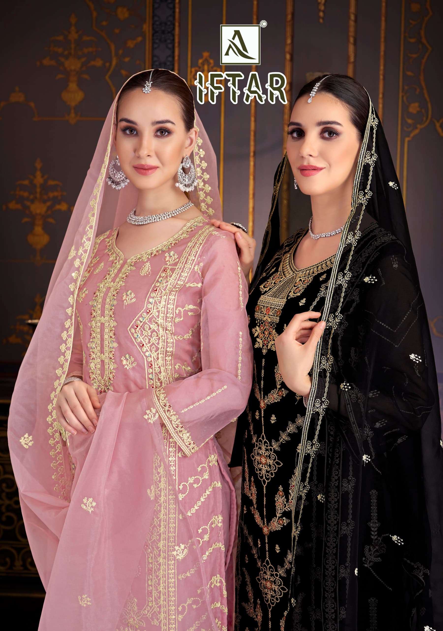 ALOK SUITS IFTAR ORGANZA FANCY EMBROIDERY WORK SUIT